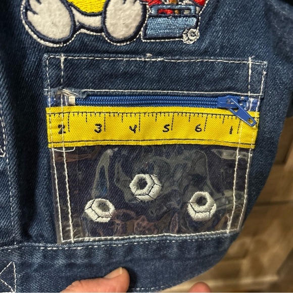 VINTAGE PRE OWNED PEANUTS BABY SNOOPY CONSTRUCTION DENIM JACKET 18 MONTHS - Picture 4 of 16